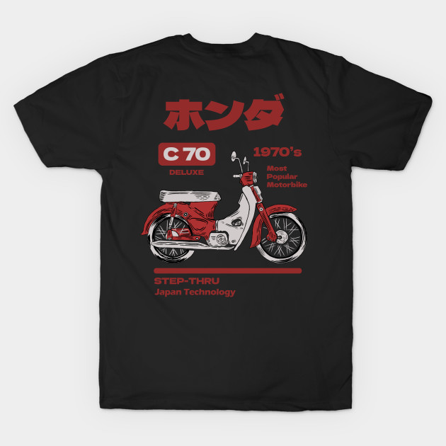 Honda C70 Dark Edition - Motorcycle - T-Shirt | TeePublic